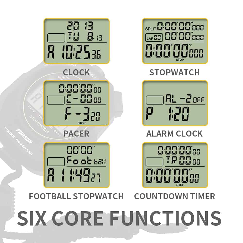 Reloj Cronómetro Profesional para Deportes 100 Vueltas, - Imagen 4