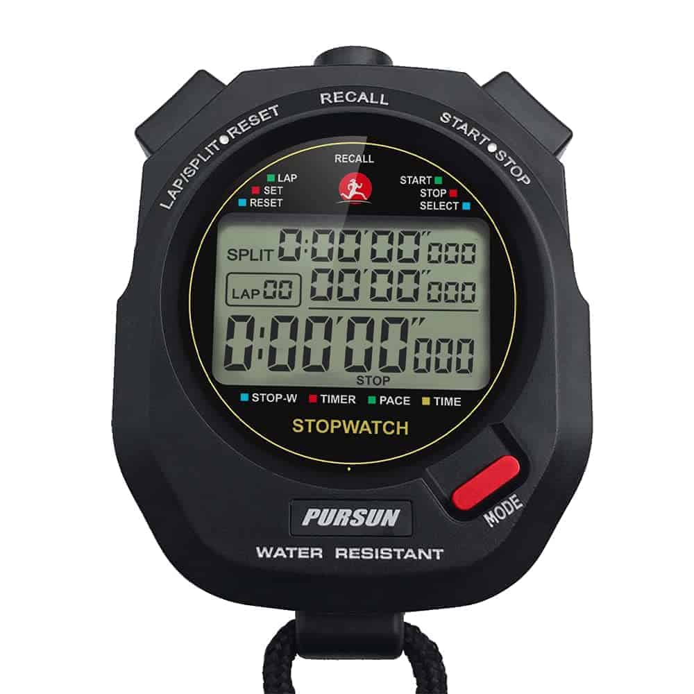 Reloj Cronómetro Profesional para Deportes 100 Vueltas,