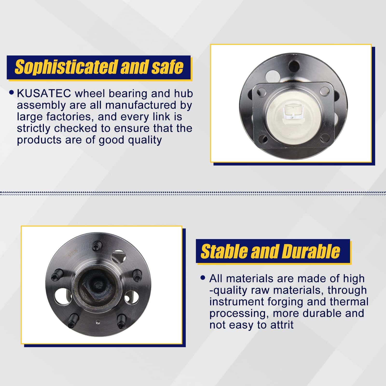 KUSATEC 512150 Ensamble de Cojinete y Cubo de Rueda Trasera - Imagen 5