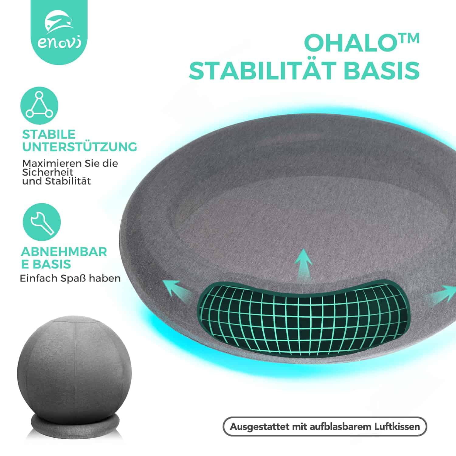 Silla de Yoga ENOVI ProBalance Deepspace Grey, 65cm - Imagen 7