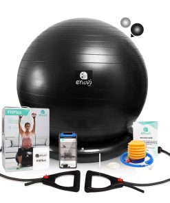 ENOVI Fit+ Ball de Ejercicio con Bandas de Resistencia