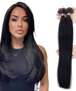 Misslala Extensiones de Cabello Microlink de 16 Pulgadas -