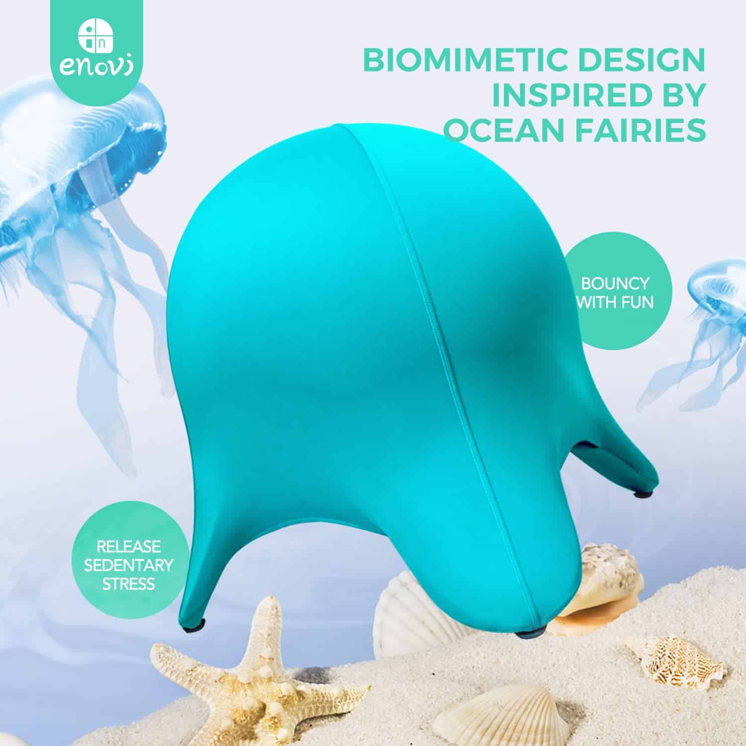 Silla de bola de yoga ENOVI Estrella de mar, diseño - Imagen 5