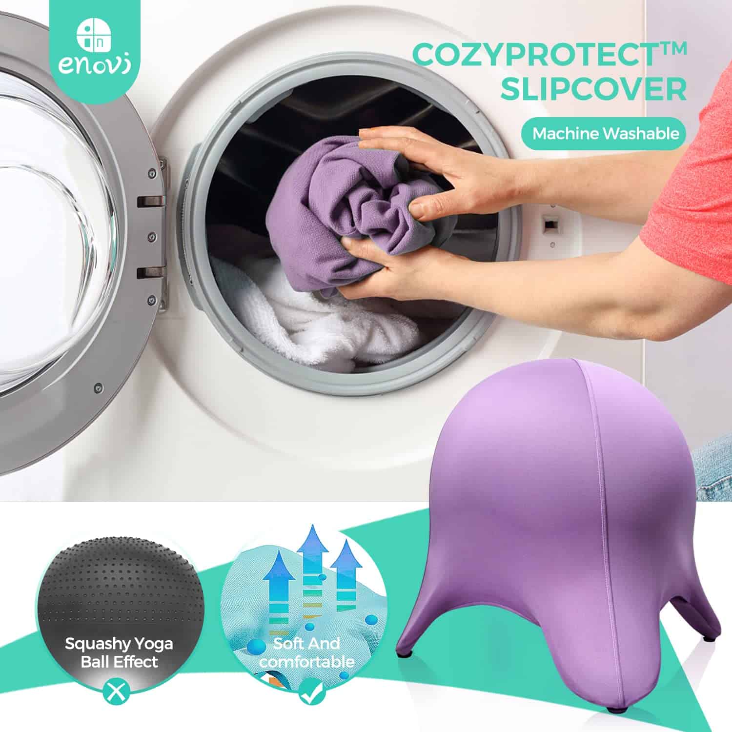 Silla de bola de yoga ENOVI Estrella de mar, diseño - Imagen 7