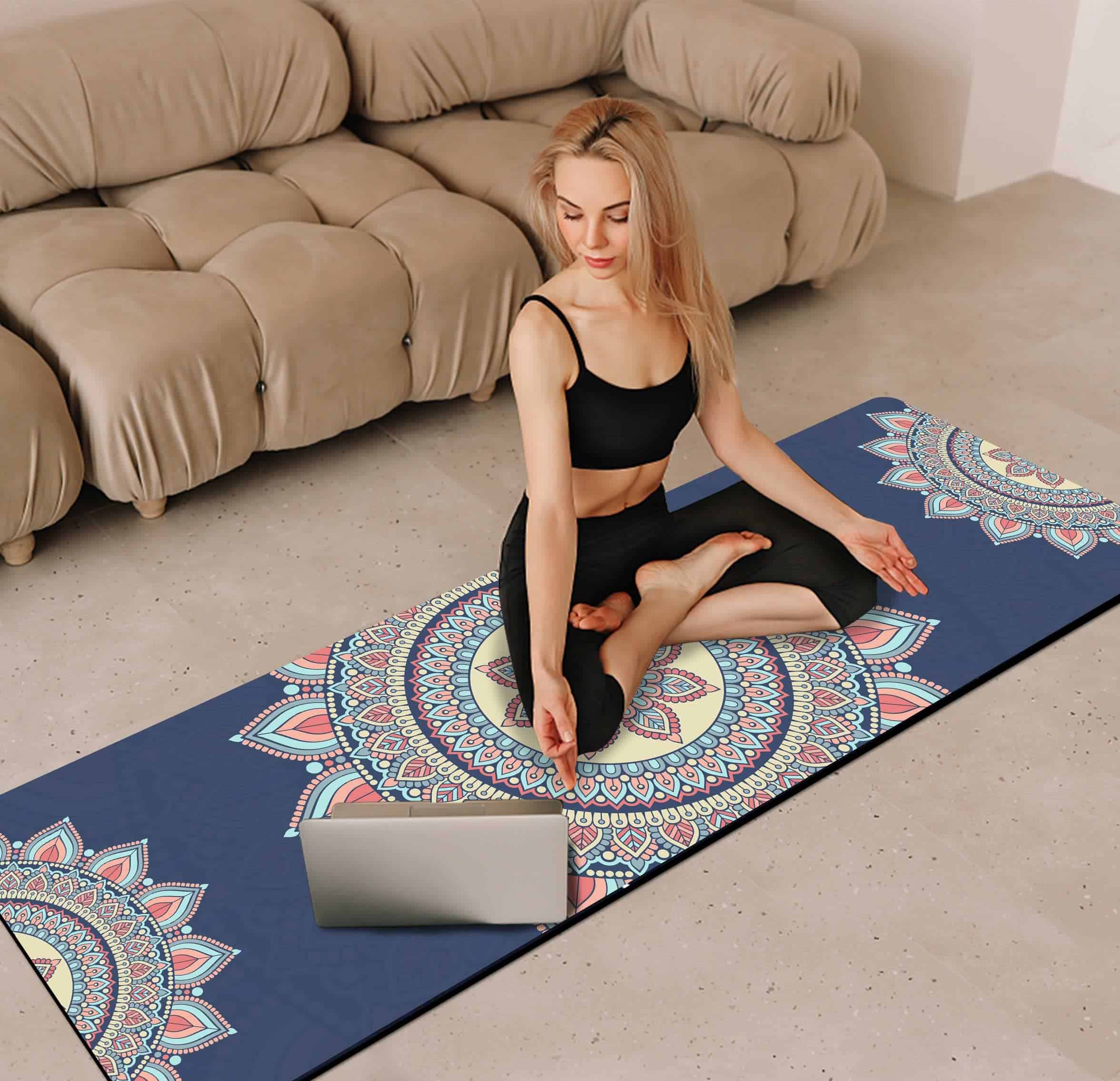 Tapete de Yoga Estampado nuveti Extra Grueso TPE -Lotus - Imagen 6
