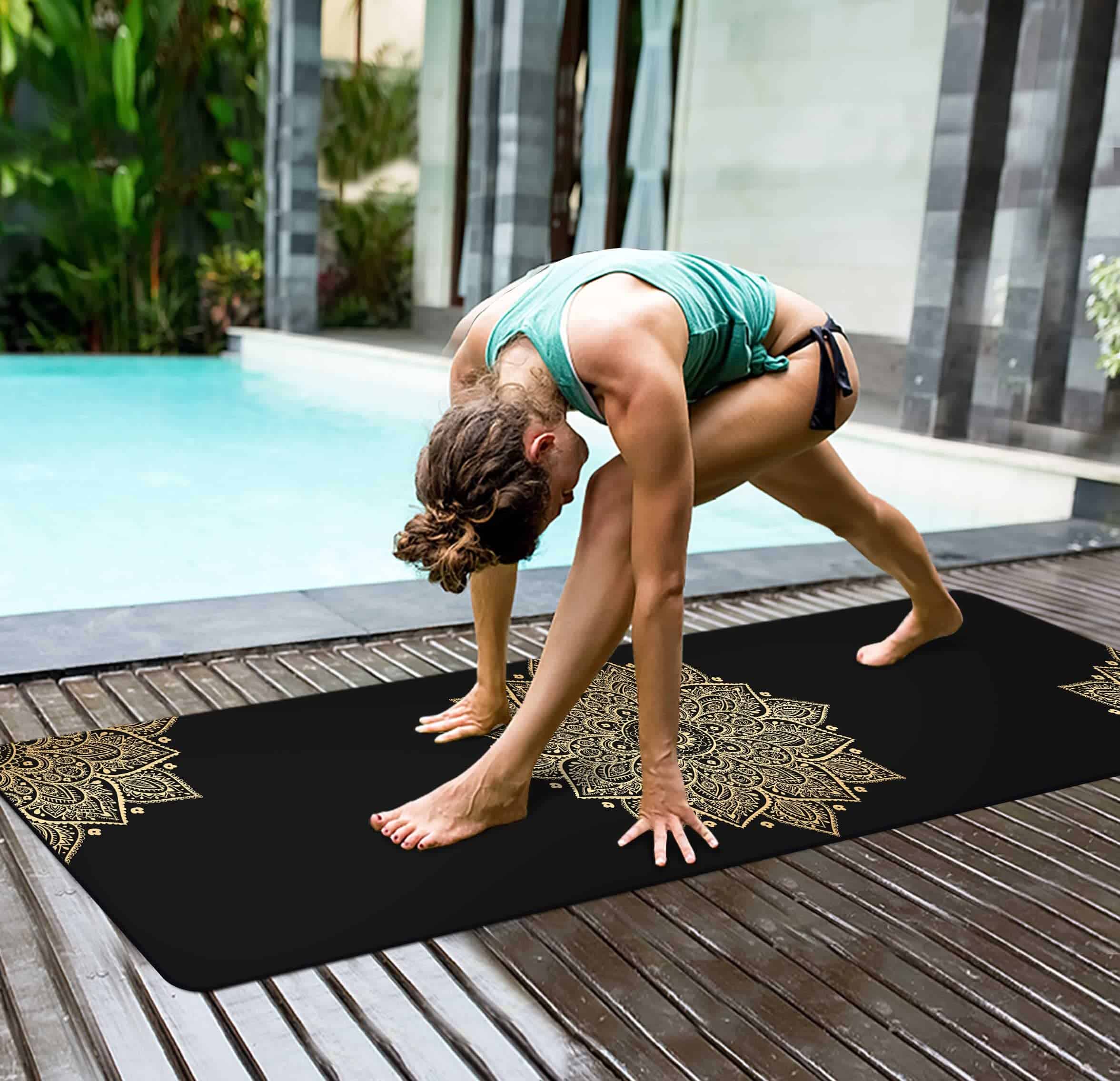 Tapete de Yoga Estampado Extra Grueso TPE -Flor-B - Imagen 6