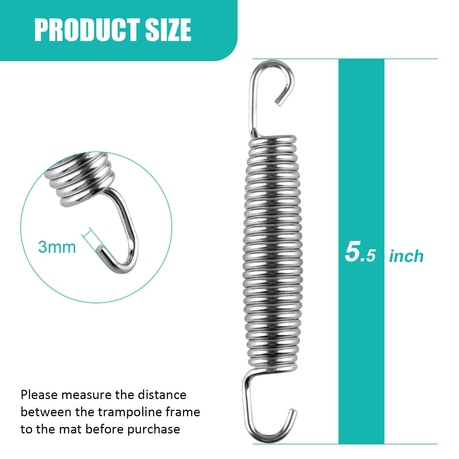 5.5” Resortes pesados para trampolín CalmMax, Skywalker, - Imagen 5
