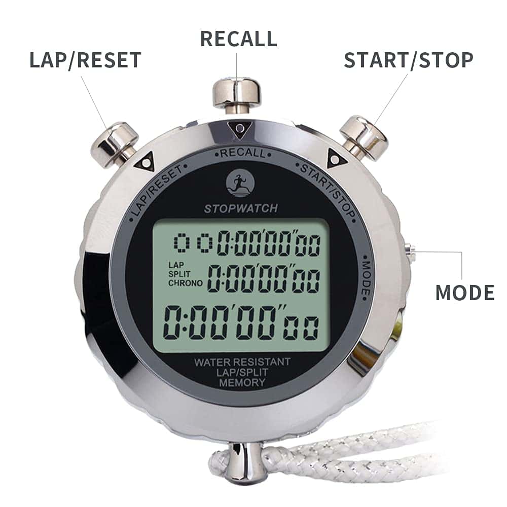 Cronómetro Digital JUNSD, Cronómetro Metálico con Memoria - Imagen 3
