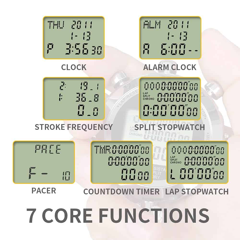 Cronómetro Digital JUNSD, Cronómetro Metálico con Memoria - Imagen 4