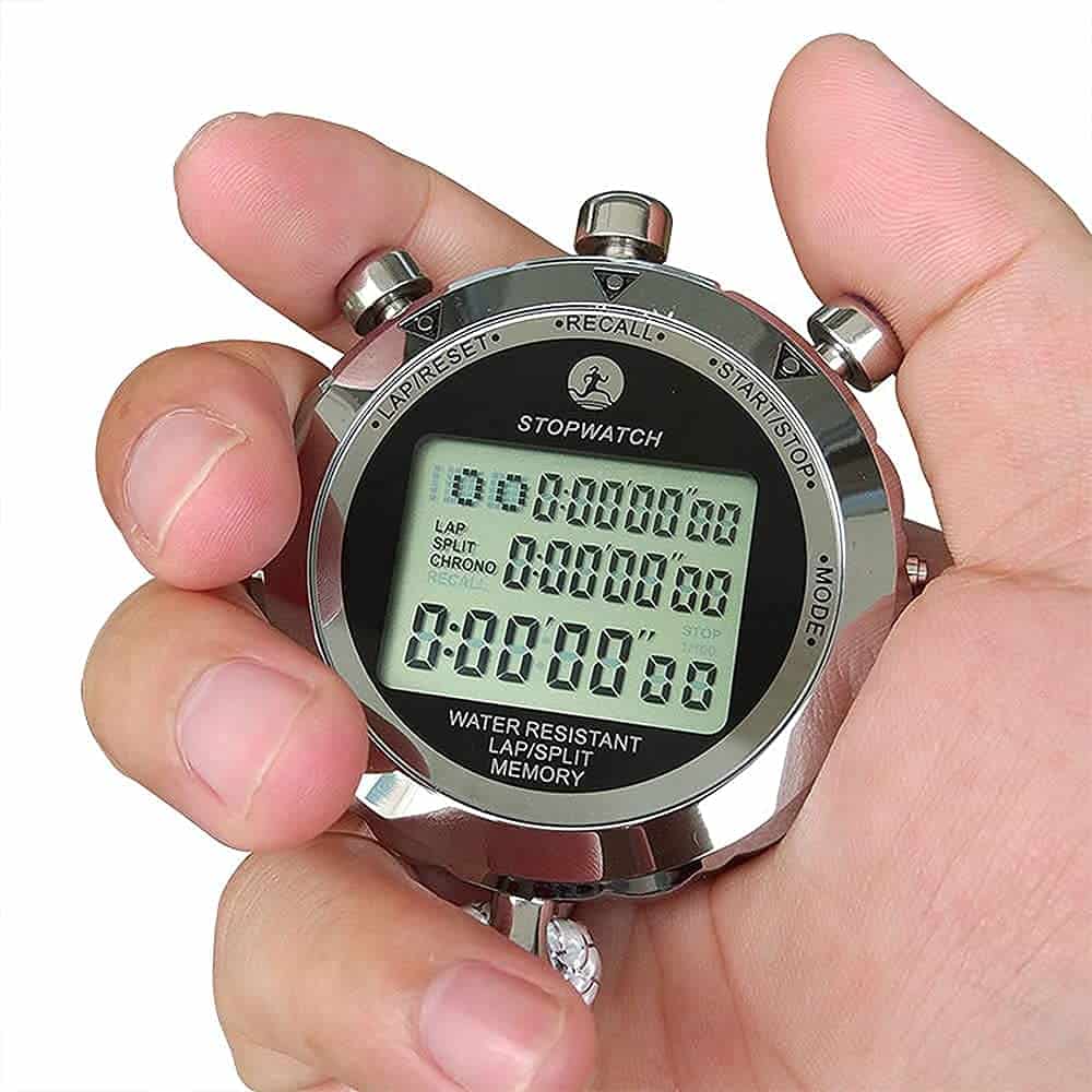 Cronómetro Digital JUNSD, Cronómetro Metálico con Memoria - Imagen 7