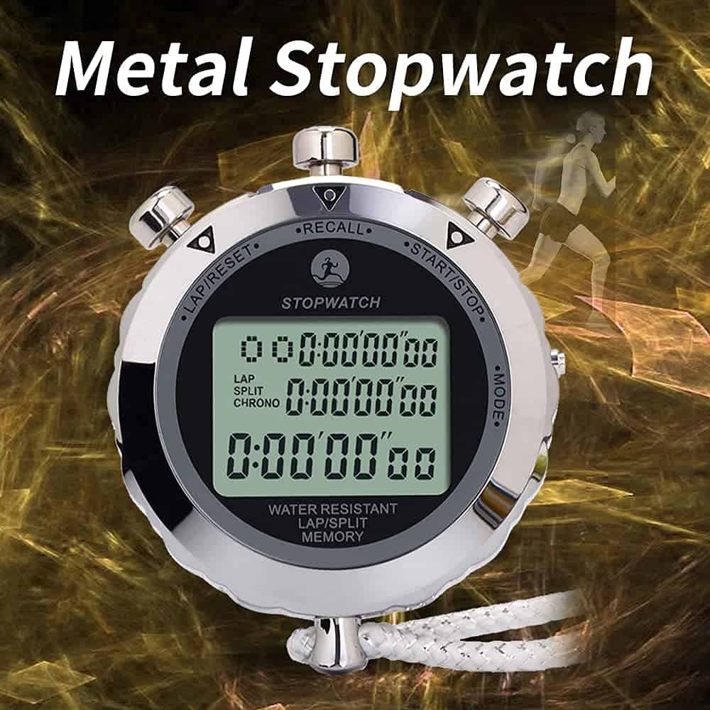 Cronómetro Digital JUNSD, Cronómetro Metálico con Memoria - Imagen 6