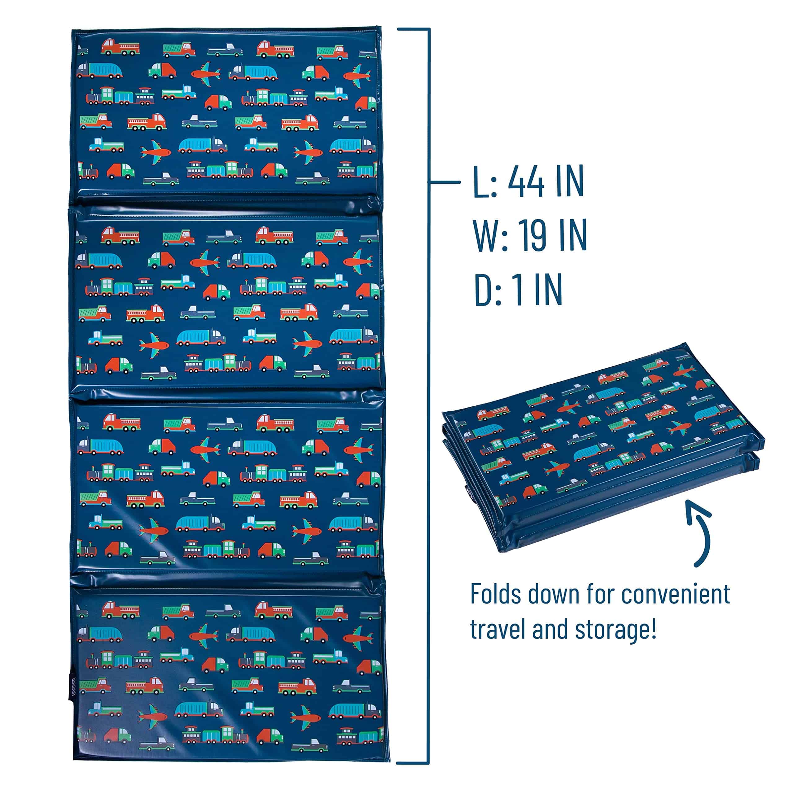 Wildkin Kids Vinyl Nap Mat - Colchoneta Duradera y Plegable - Imagen 6
