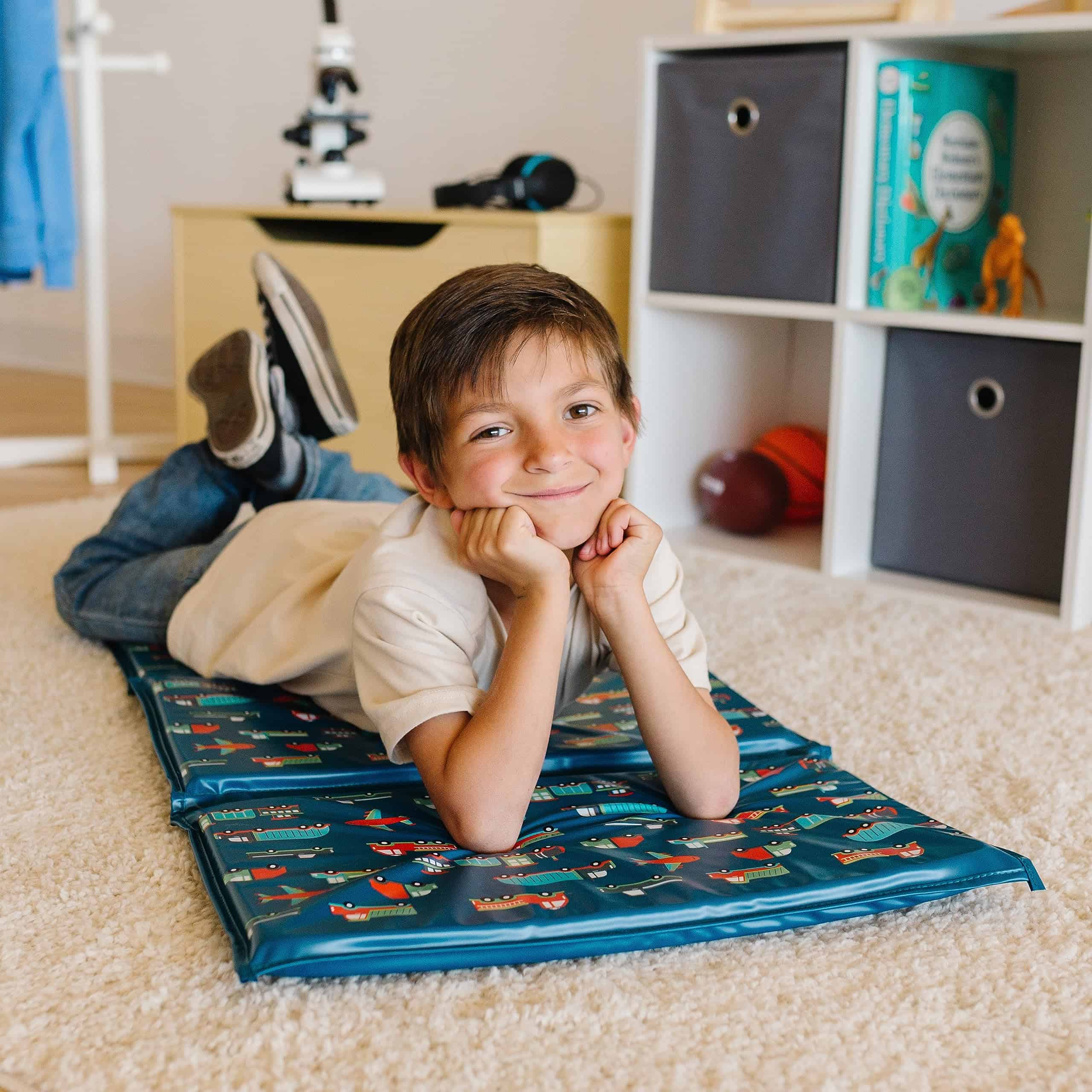 Wildkin Kids Vinyl Nap Mat - Colchoneta Duradera y Plegable - Imagen 3
