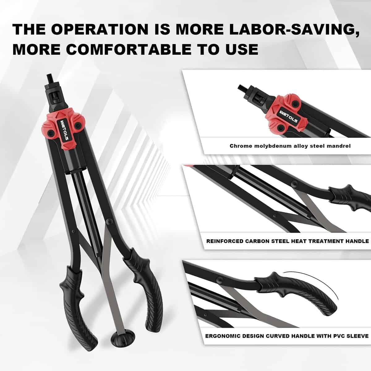 Herramienta de remache de 17" WETOLS, Kit de herramientas - Imagen 4