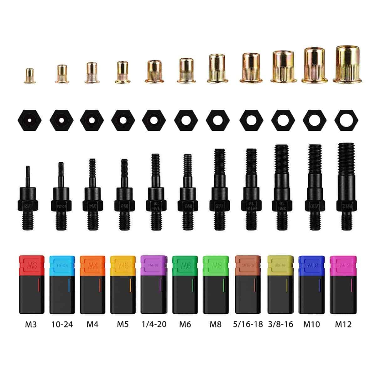 Herramienta de remache de 17" WETOLS, Kit de herramientas - Imagen 3