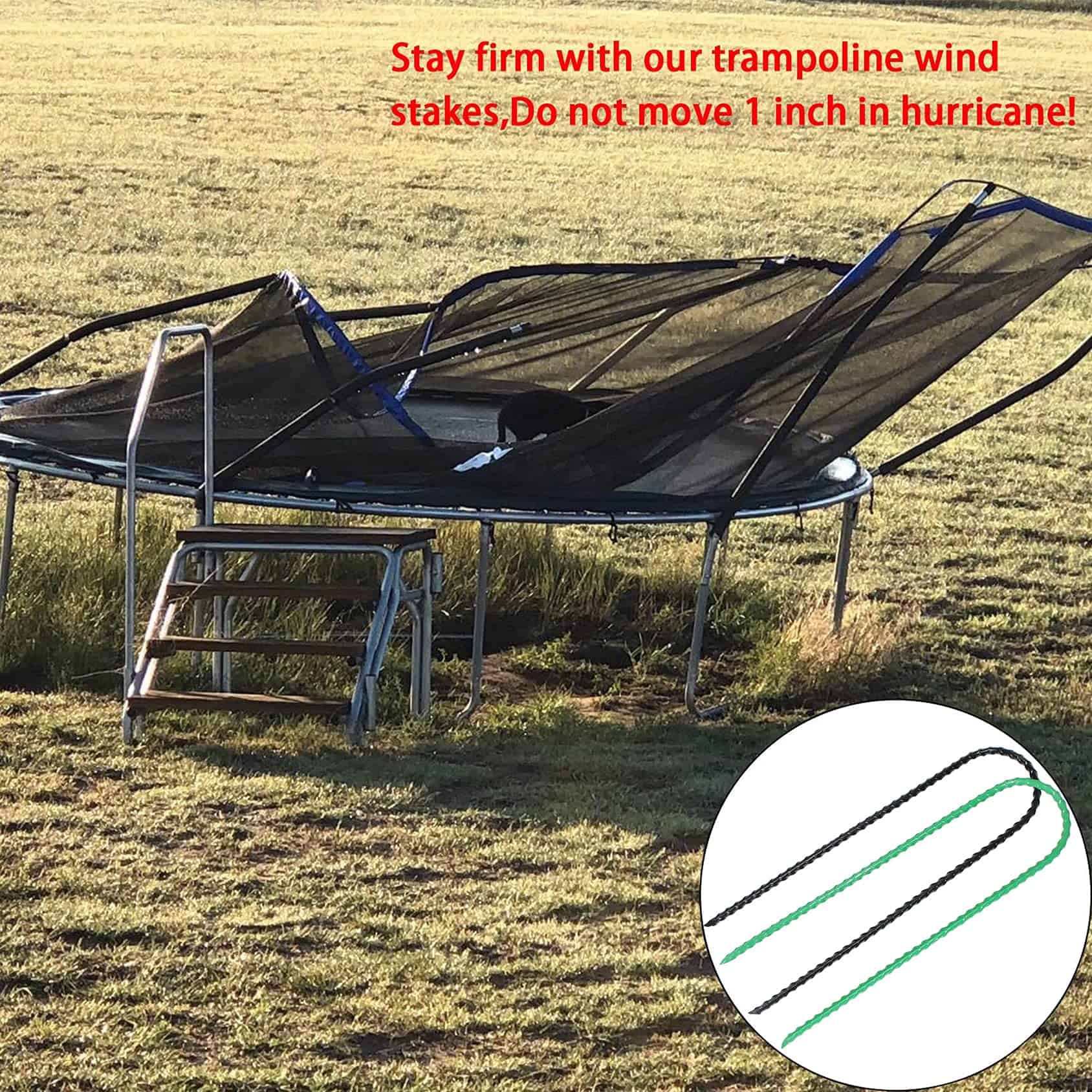 Conjunto de 12 Estacas para Trampolín de Barras Recubiertas - Imagen 7