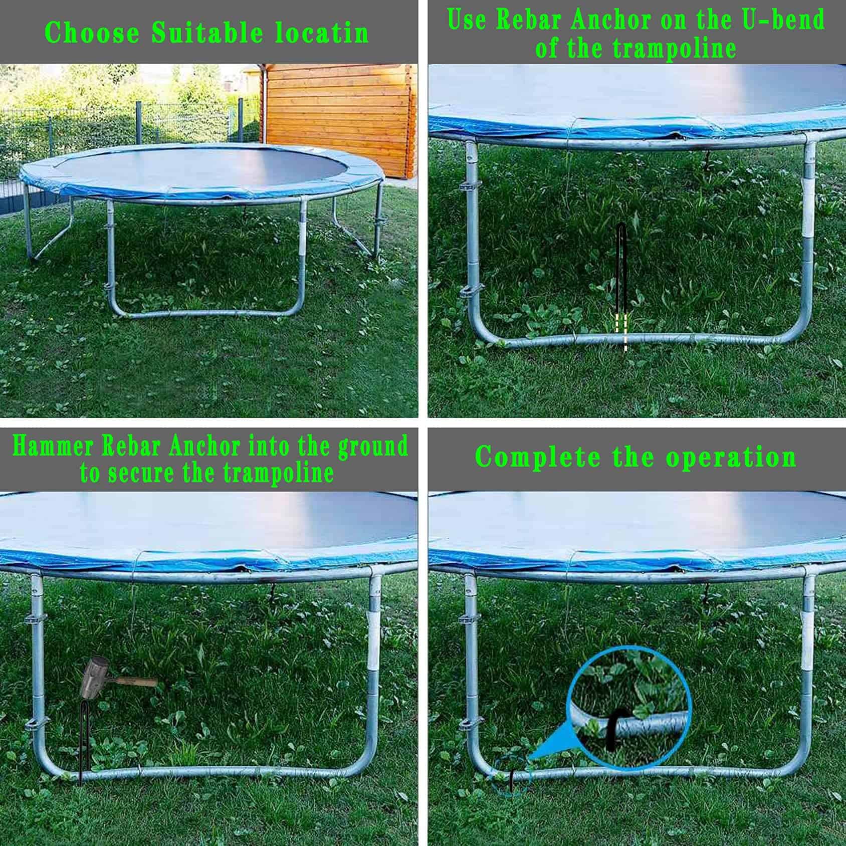 Conjunto de 12 Estacas para Trampolín de Barras Recubiertas - Imagen 6