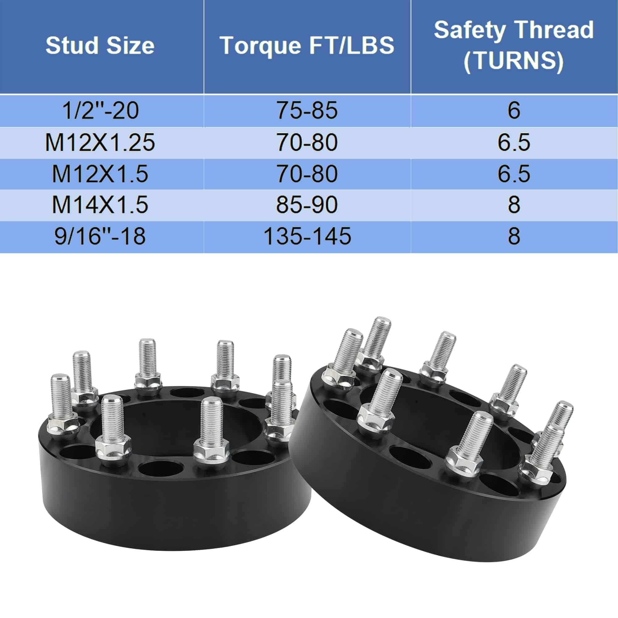 EZISOE 2pcs 8x6.5 Espaciadores de Rueda de Repuesto para - Imagen 6