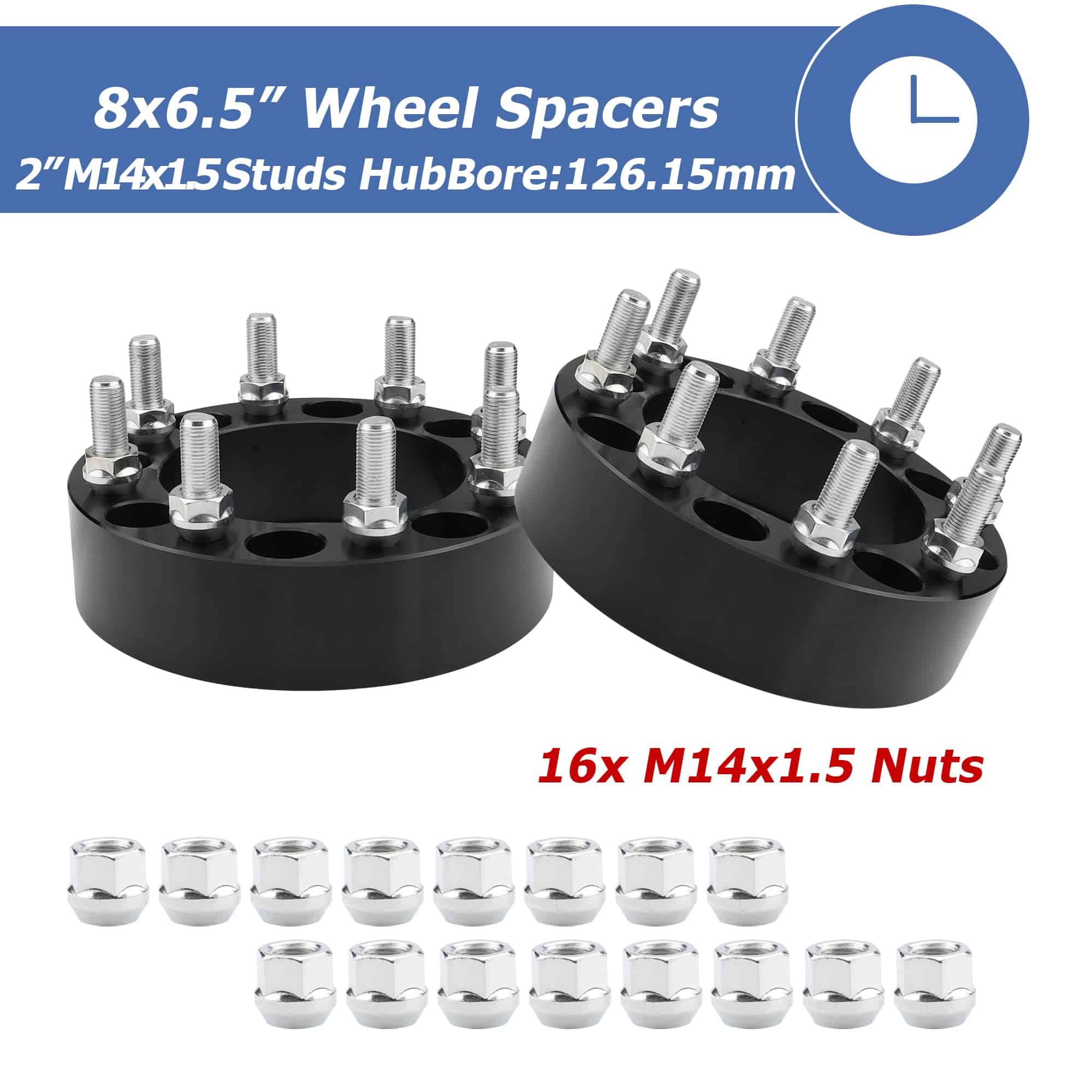 EZISOE 2pcs 8x6.5 Espaciadores de Rueda de Repuesto para - Imagen 4