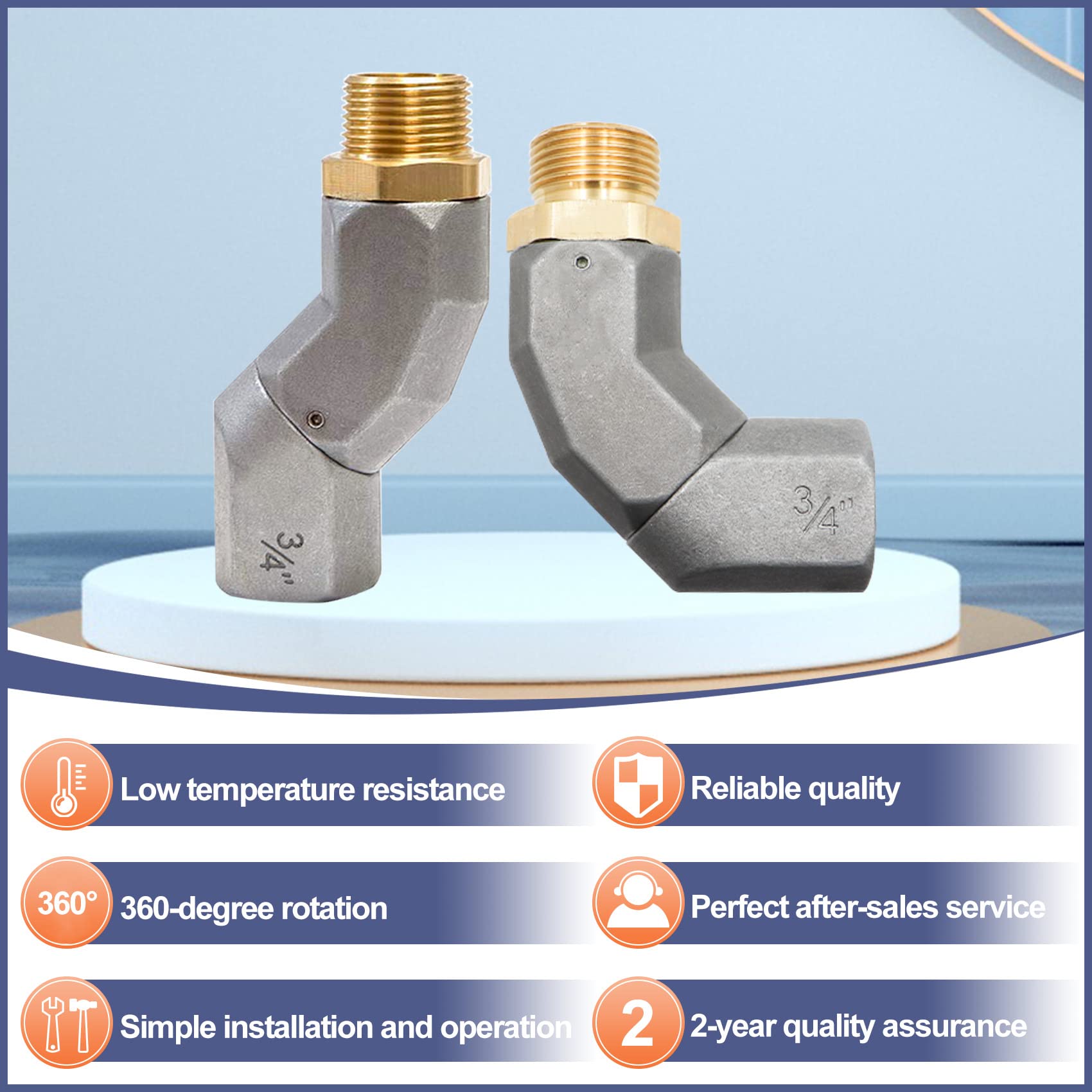 (3/4" NPT, 2PCS) Conector Giratorio de 360 Grados para - Imagen 8