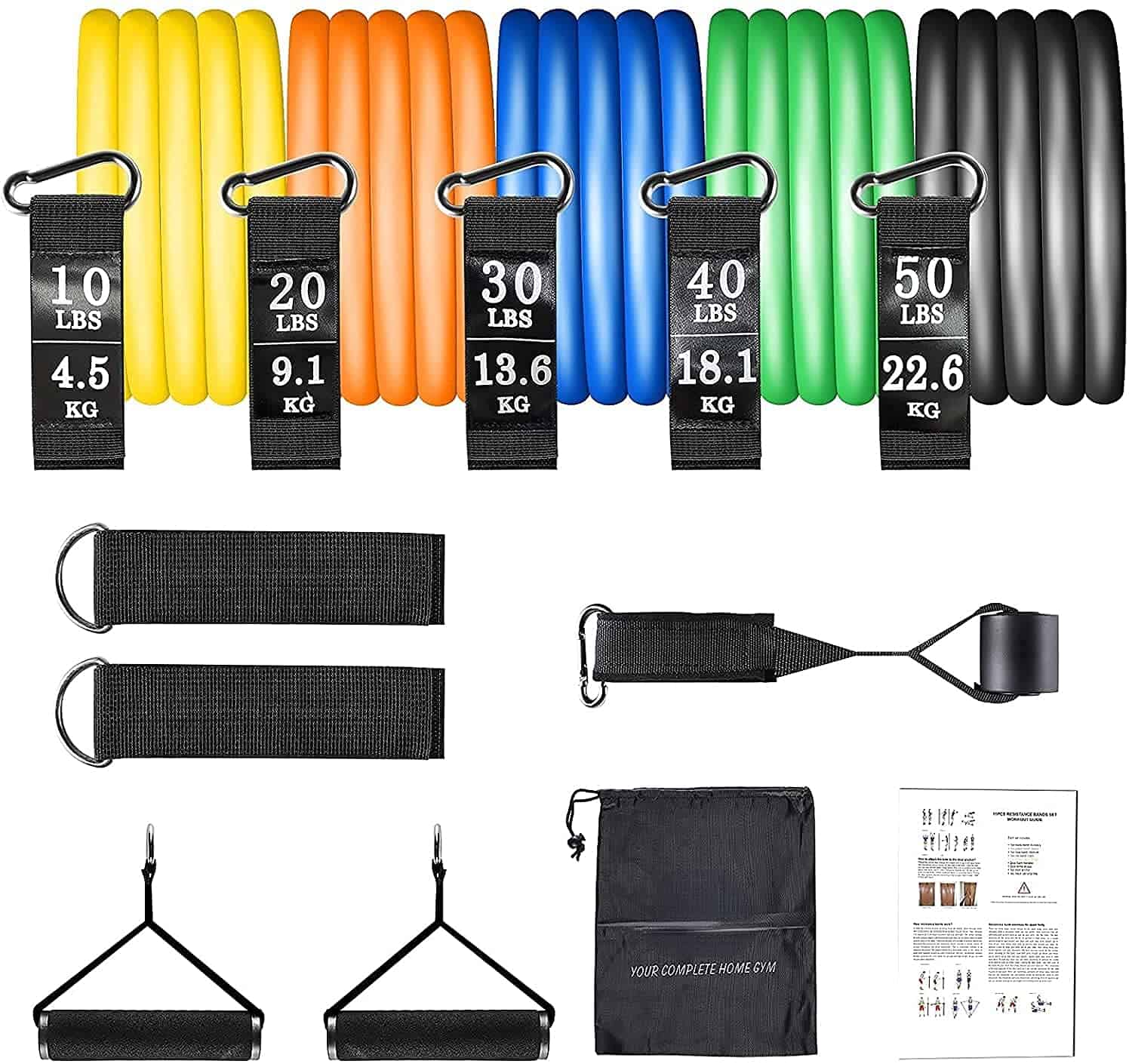 Set de Bandas de Resistencia con Mangos Grandes, Bandas de - Imagen 10