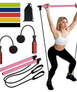 Maxwealth Cordless Jump Rope con Barra de Pilates y Bandas