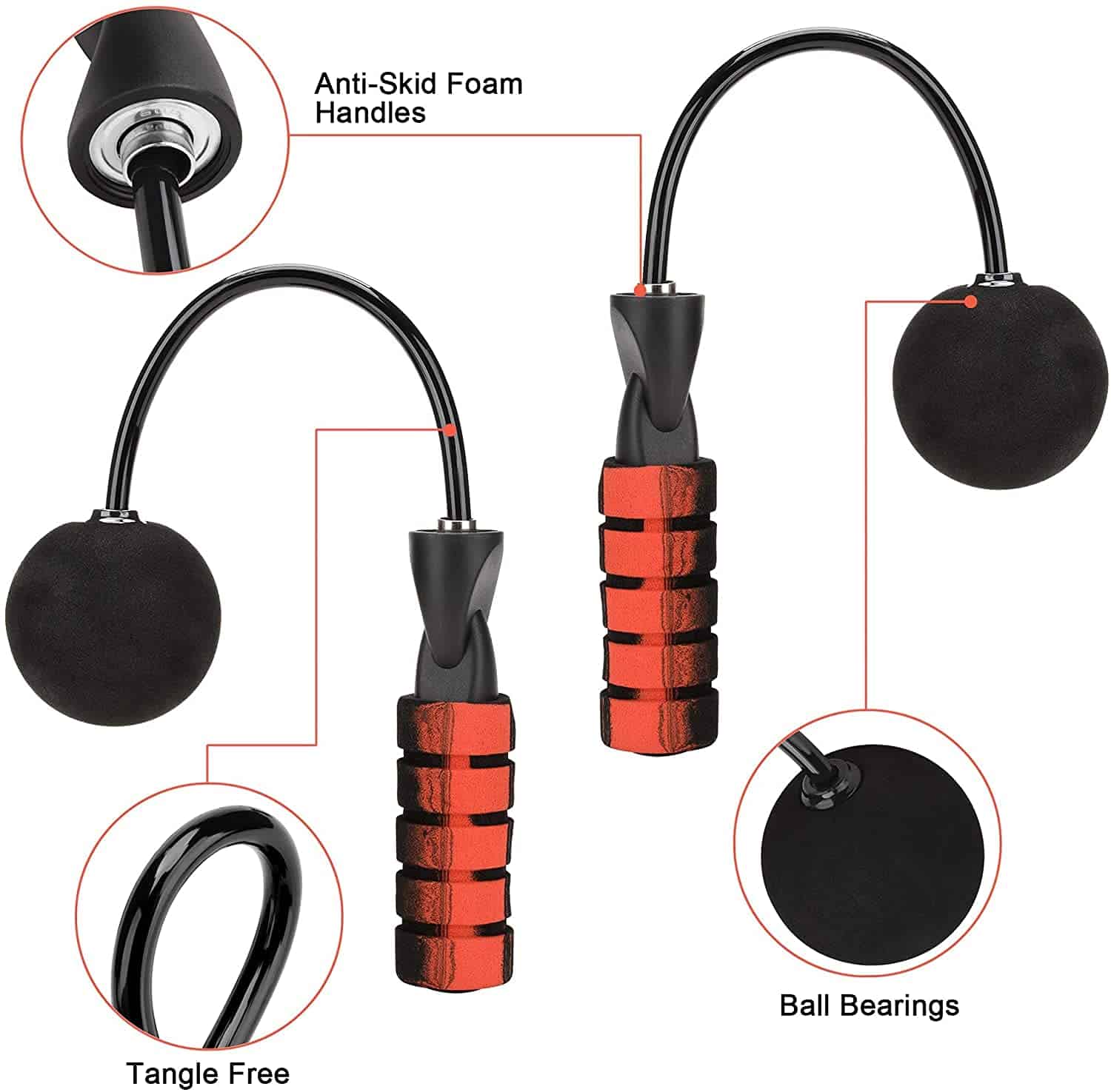 Maxwealth Cordless Jump Rope con Barra de Pilates y Bandas - Imagen 6