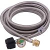 Adaptador de Propano trenzado de acero inoxidable de 15