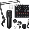 Paquete de Equipo de Podcast N-S con Micrófono Condensador