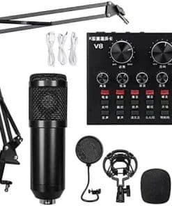 Paquete de Equipo de Podcast N-S con Micrófono Condensador