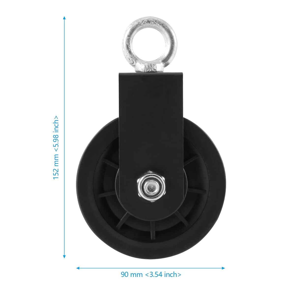 3 Pack 3.54 in/90 mm Polea del Sistema de Cable con - Imagen 3