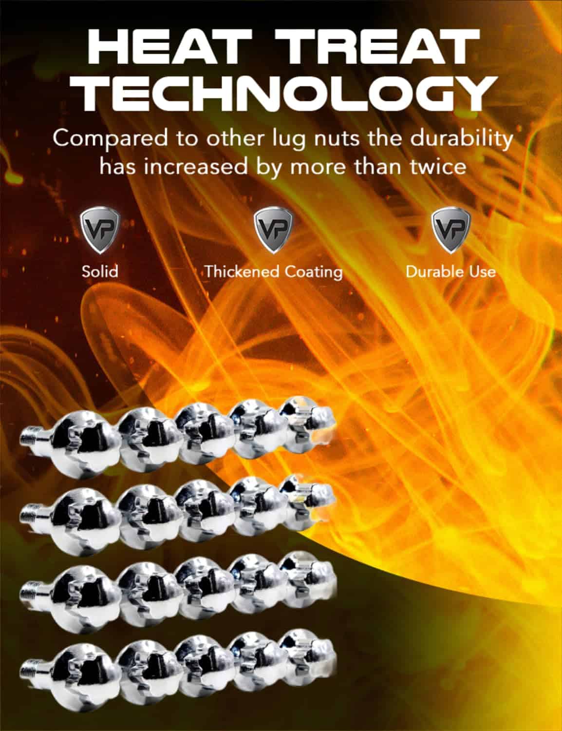 Set de 20 Pernos de Rueda de Estrella Hexagonal de Bola de - Imagen 4