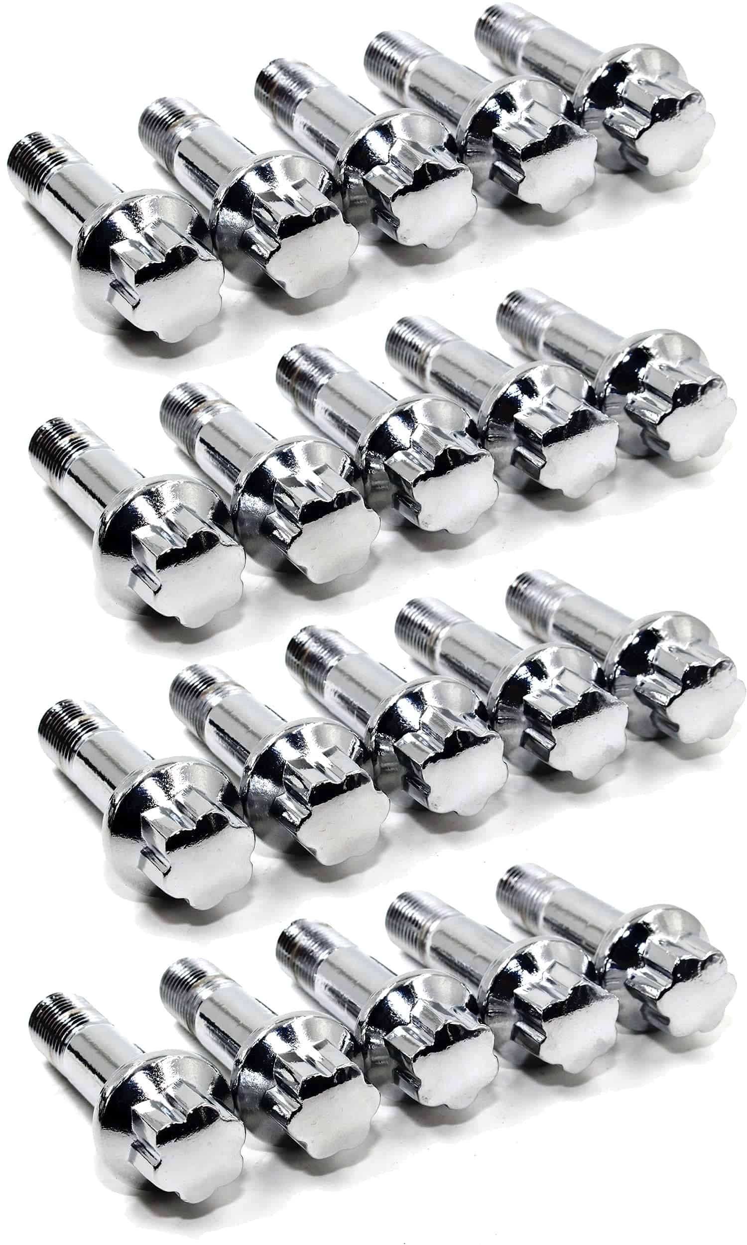 Set de 20 Pernos de Rueda de Estrella Hexagonal de Bola de - Imagen 3