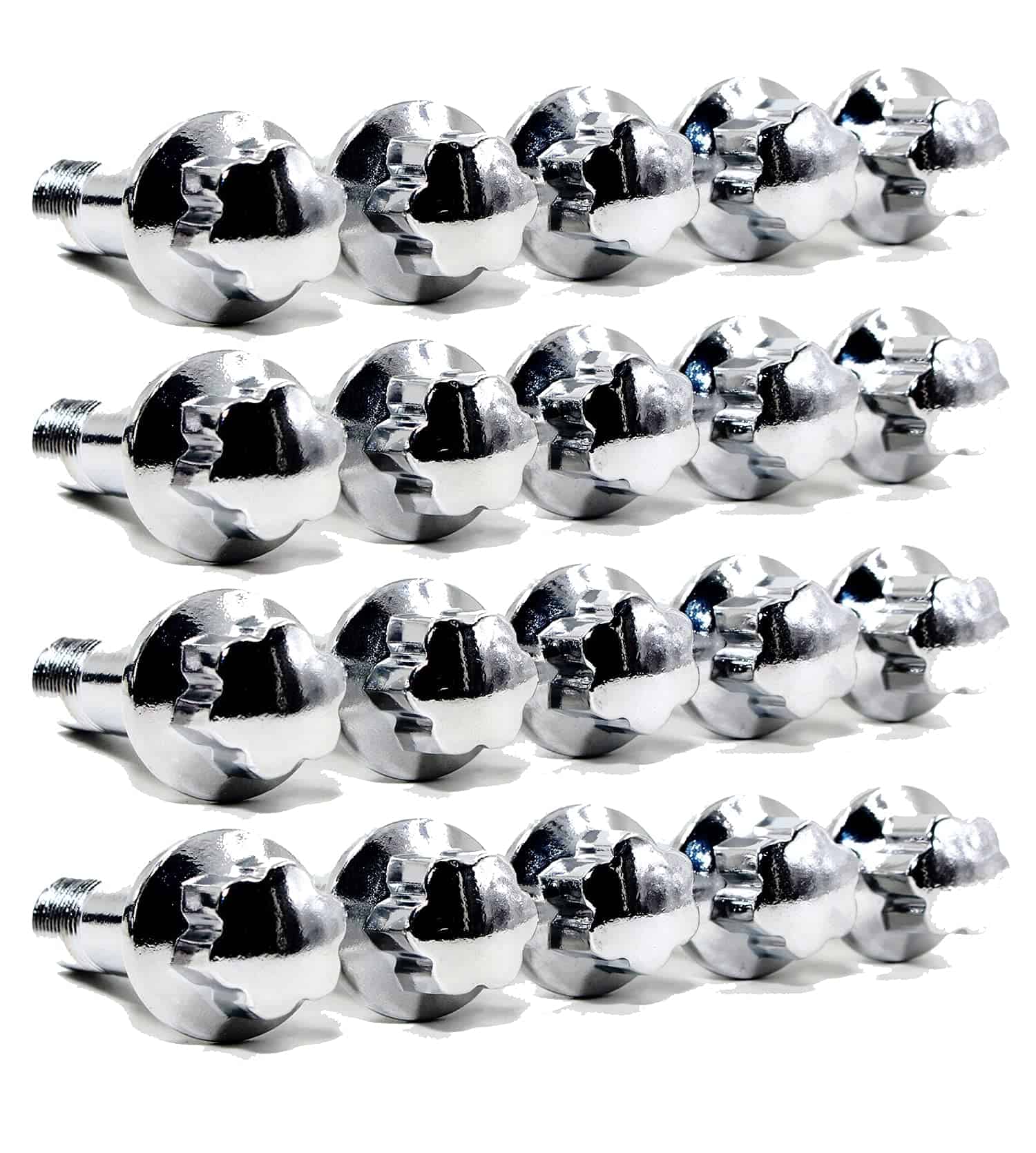 Set de 20 Pernos de Rueda de Estrella Hexagonal de Bola de