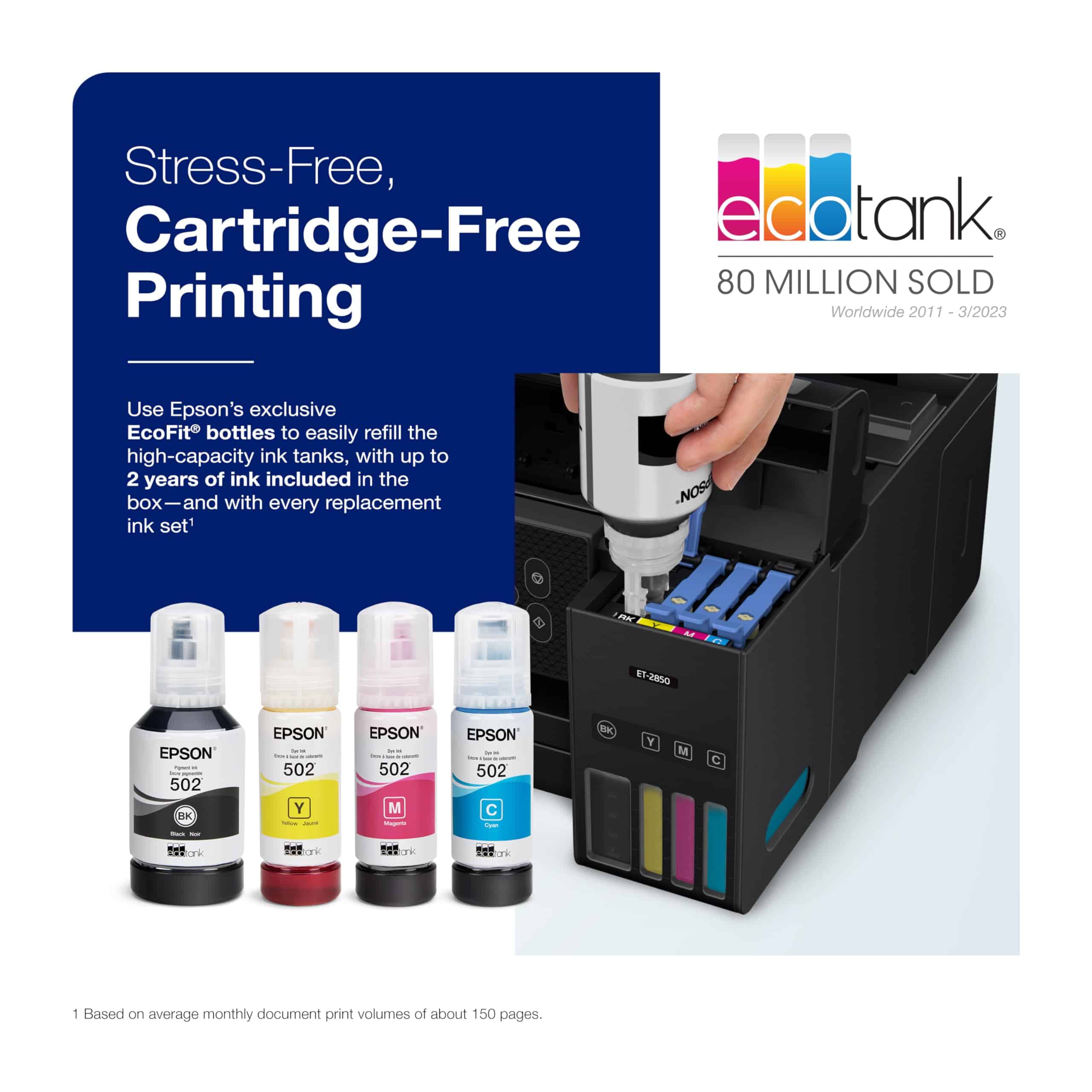 Impresora multifuncional Epson EcoTank ET-2850 sin - Imagen 4