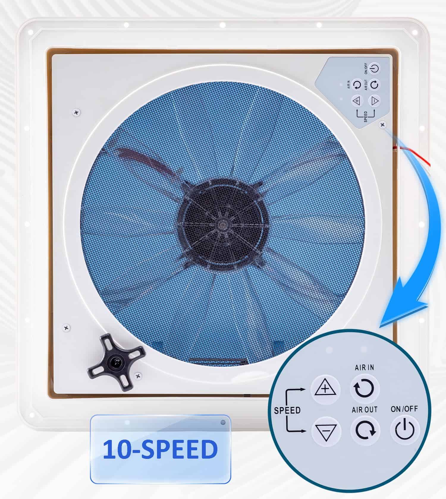 Ventilador de Techo para RV RVLOVENT 12V 14'' 10 - Imagen 3