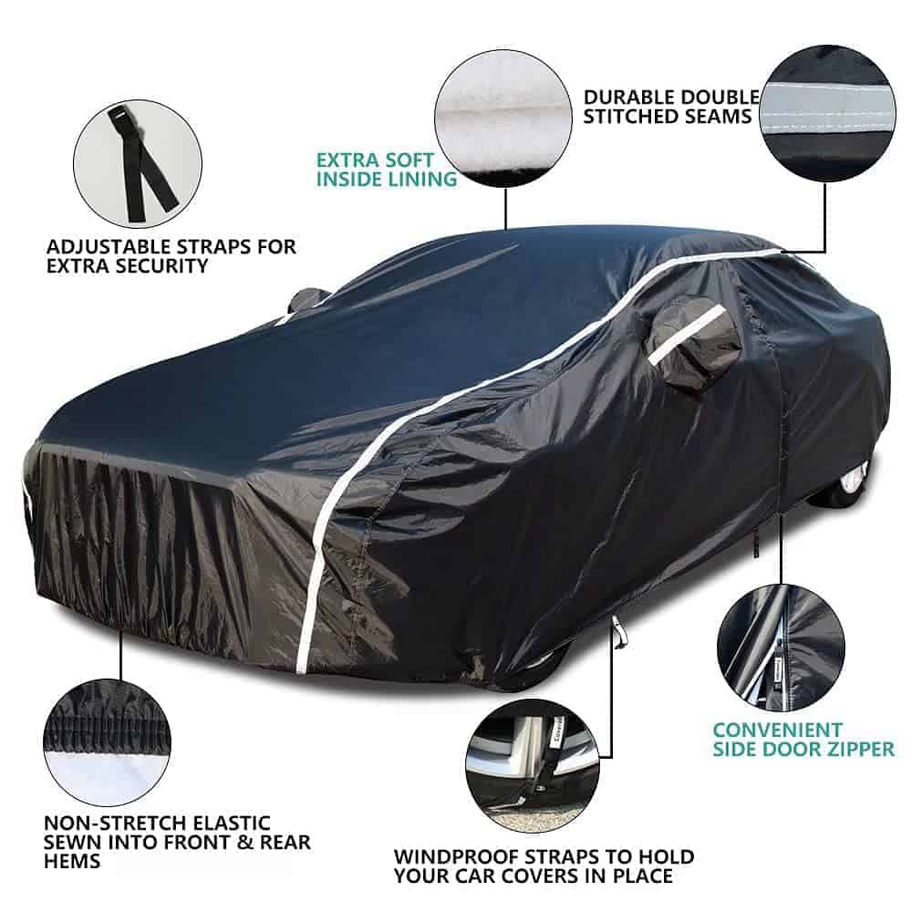 Cubierta de Coche Impermeable para Todo Clima, Cubierta de - Imagen 4