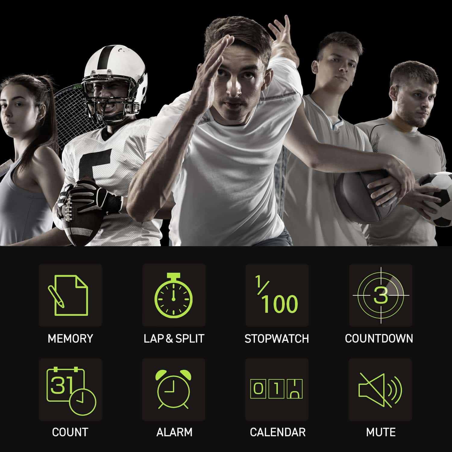 Cronómetro dretec con pantalla grande, fácil de leer, - Imagen 6