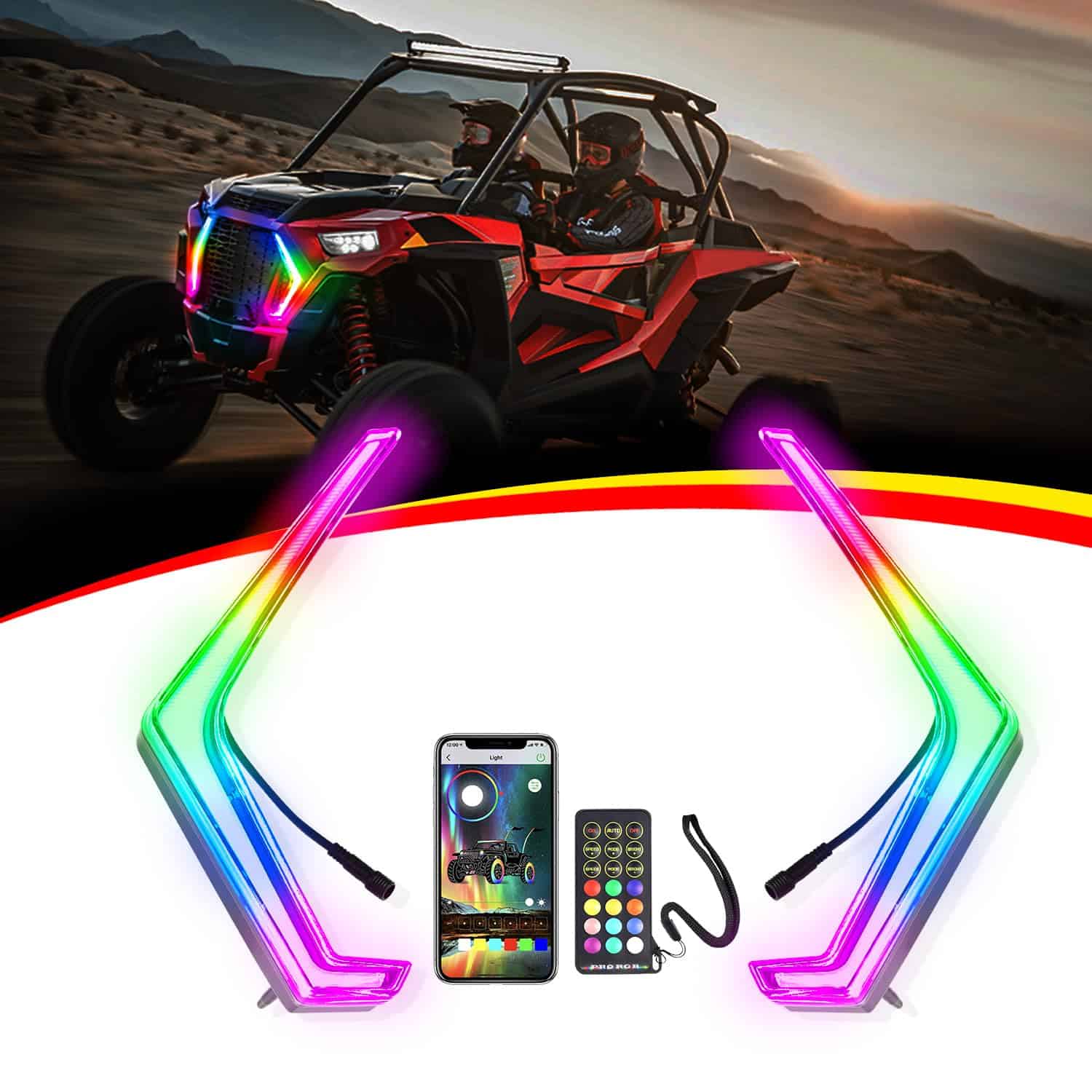 Luz de señal de giro RZR multicolor con control de APP y