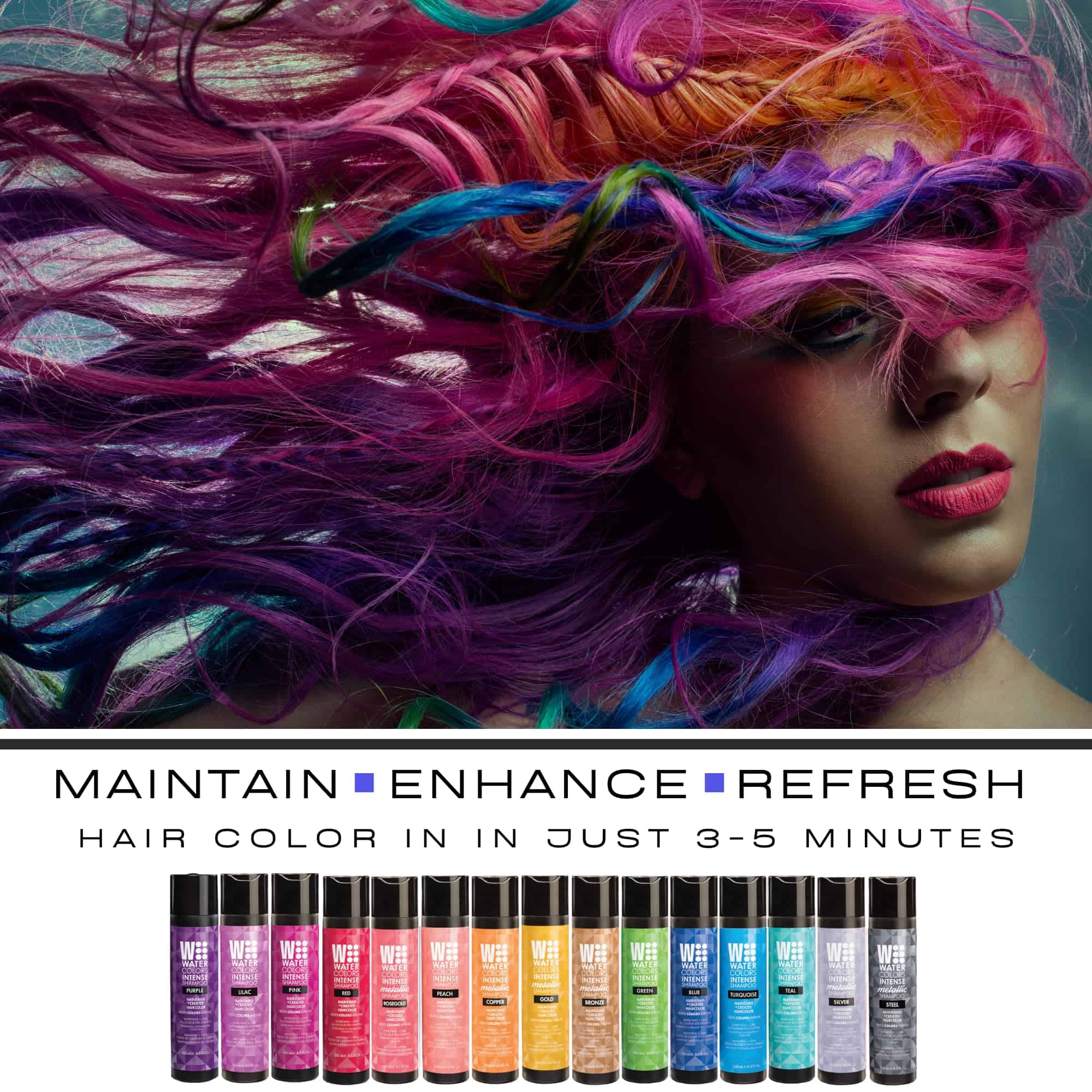 Shampoo Watercolors INTENSE METALLIC Semi Permanet sin - Imagen 7