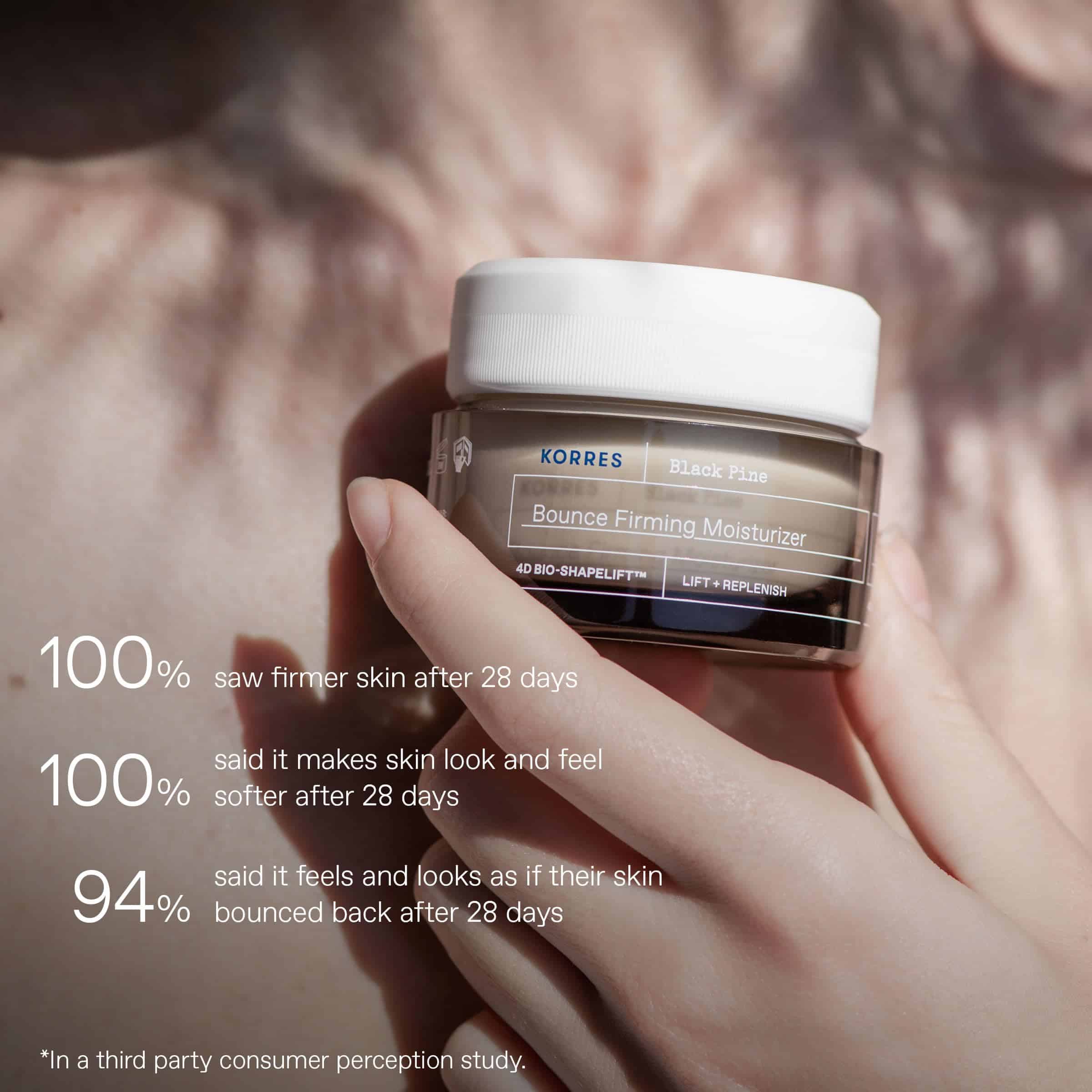 Hidratante reafirmante KORRES Black Pine Bounce, 1.35 fl. - Imagen 5