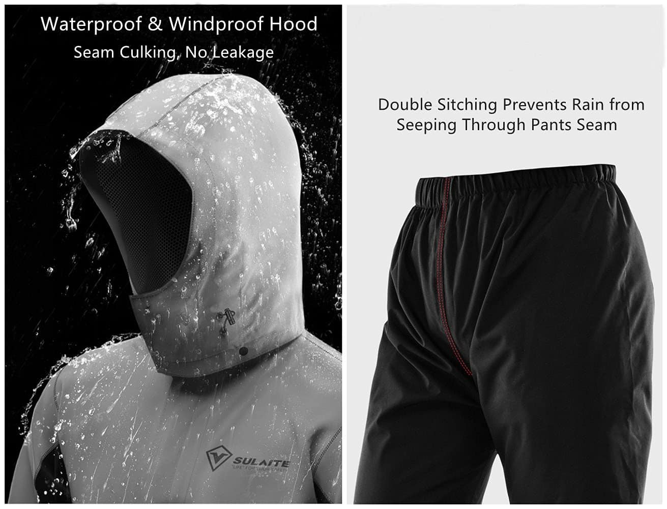 Conjunto de 2 piezas de ropa de lluvia para moto con - Imagen 5