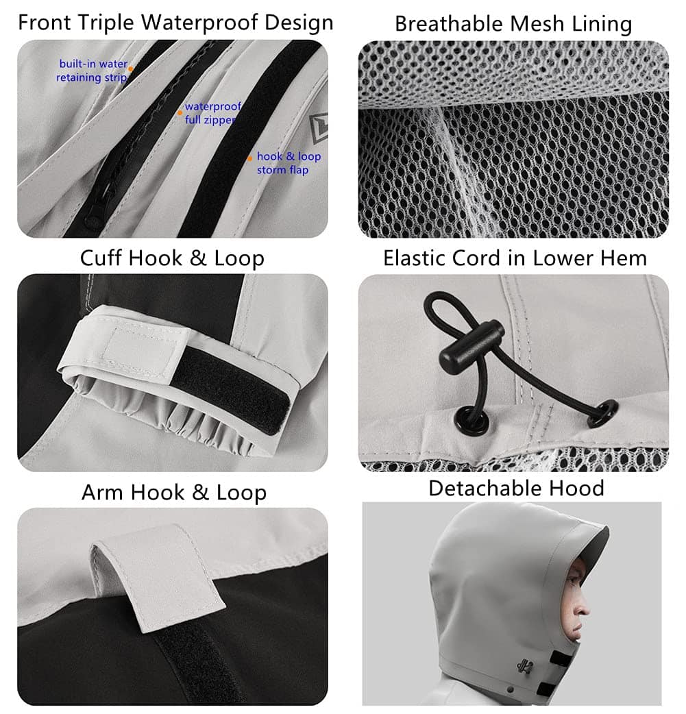 Conjunto de 2 piezas de ropa de lluvia para moto con - Imagen 4