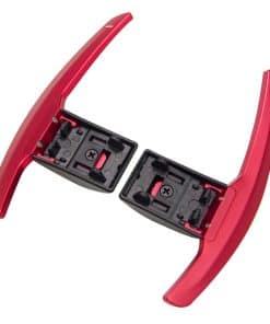 Volante personalizado SK de aluminio con paletas en rojo