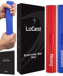 Logest 2 Pack Twist Hand Exerciser Bars - Flexible Bar Arm