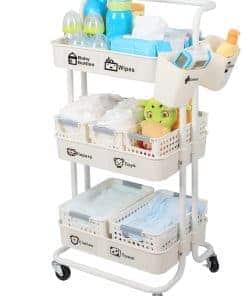 Organizador de pañales móvil JOLEAD Baby Nappy Caddy, Carro