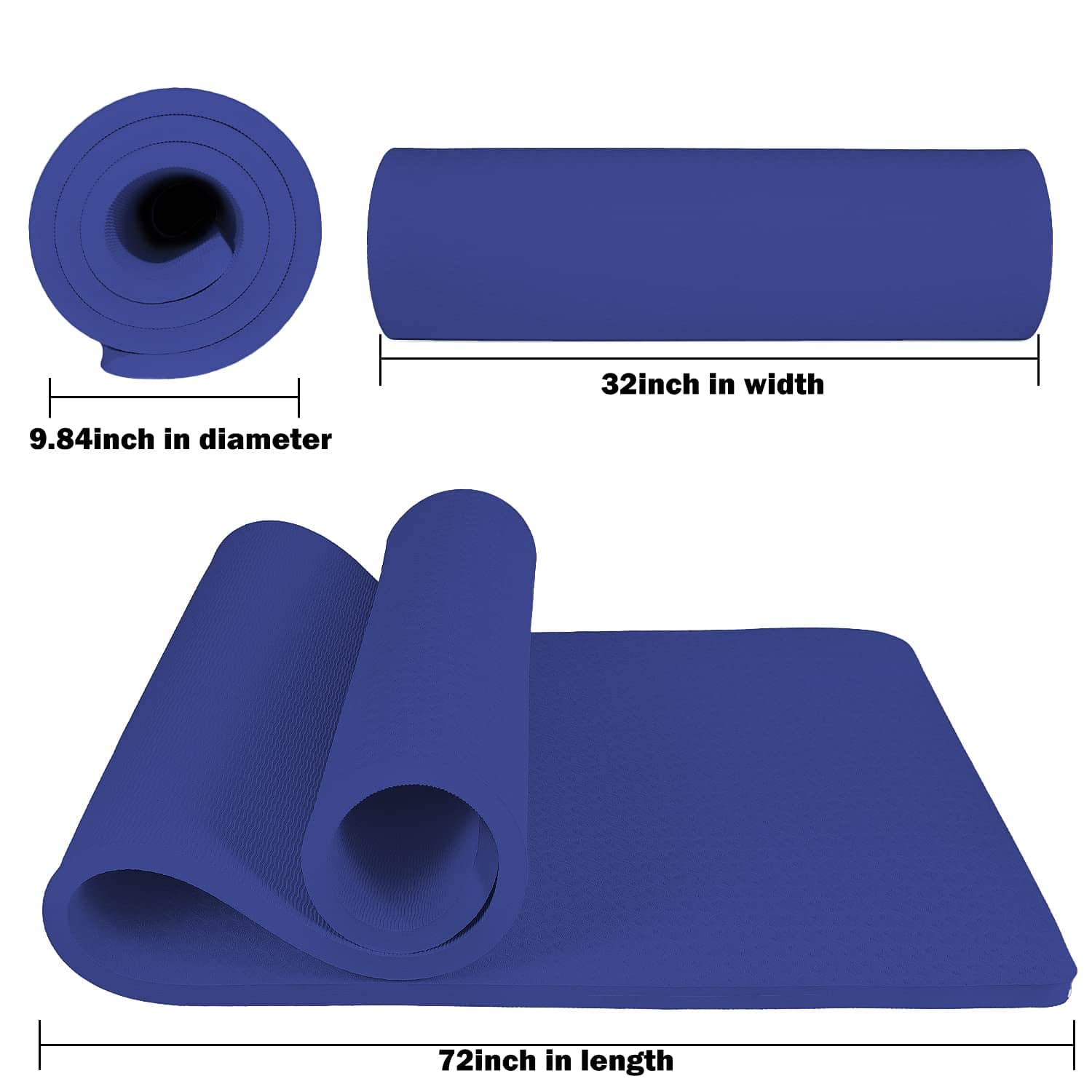 Tapete de Yoga 4/5 pulgadas TPE Fitness & Exercise Mats - Imagen 7