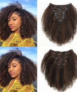 Loxxy Afro Kinky Curly Clip Ins Extensiones de Cabello