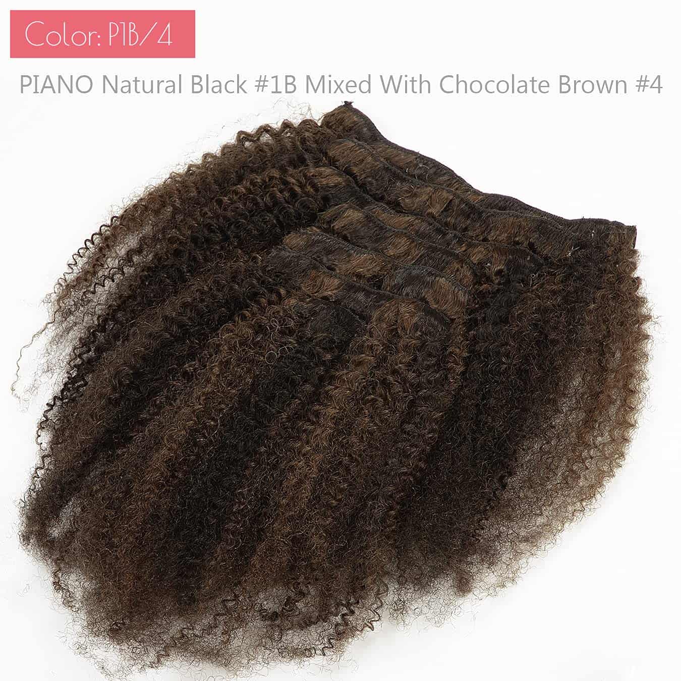 Loxxy Afro Kinky Curly Clip Ins Extensiones de Cabello - Imagen 7