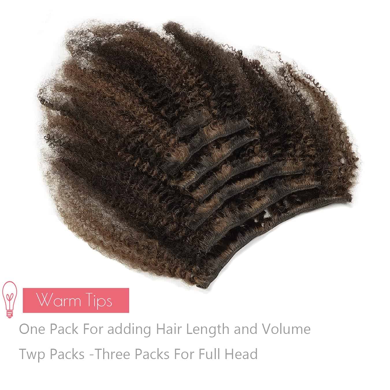 Loxxy Afro Kinky Curly Clip Ins Extensiones de Cabello - Imagen 8